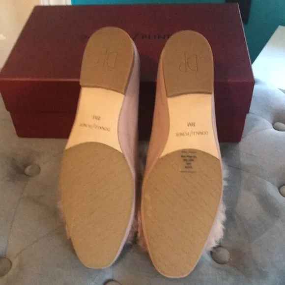 Donald J. Pliner Lilian Flat with Rabbit Fur.